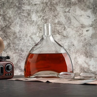 750ml láhev na alkohol se sklem