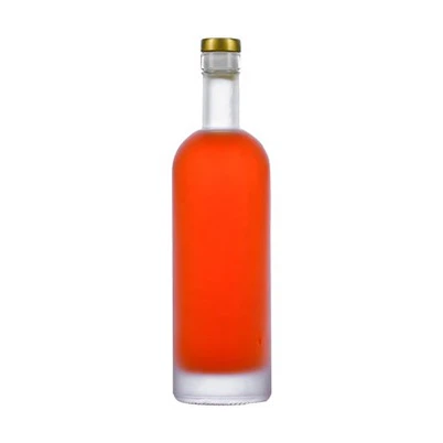 Skleněná láhev na matnou vodku 700 ml s korkem