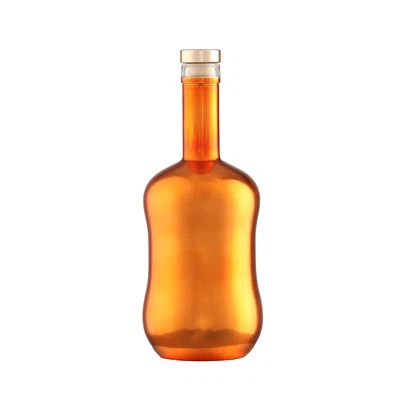 Galvanicky pozlacená láhev whisky Super Flint
